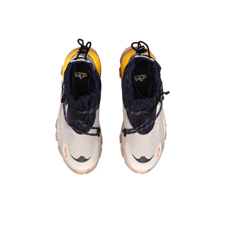 LiNing Casual Shoes Men High Top Silver Fish Gray/Black/Yellow-3