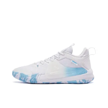 PEAK Cushioning Breathable Low-Top Basketball Shoes Men's White Blue