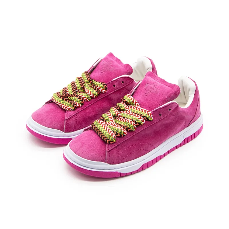 Shionpo Casual Shoes Anti-Slip And Wear-Resistant Breathable Low-Top Skateboard Shoes Unisex Dragon Fruit Red-0