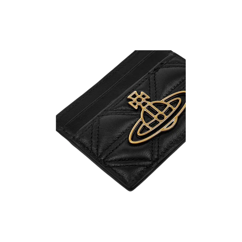 Vivienne Westwood Leather Card Holder Women's Black-3