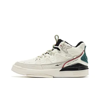 Erke Rivers Anti Slip Wear Resistant High Top Skateboard Shoes Men's White Gray