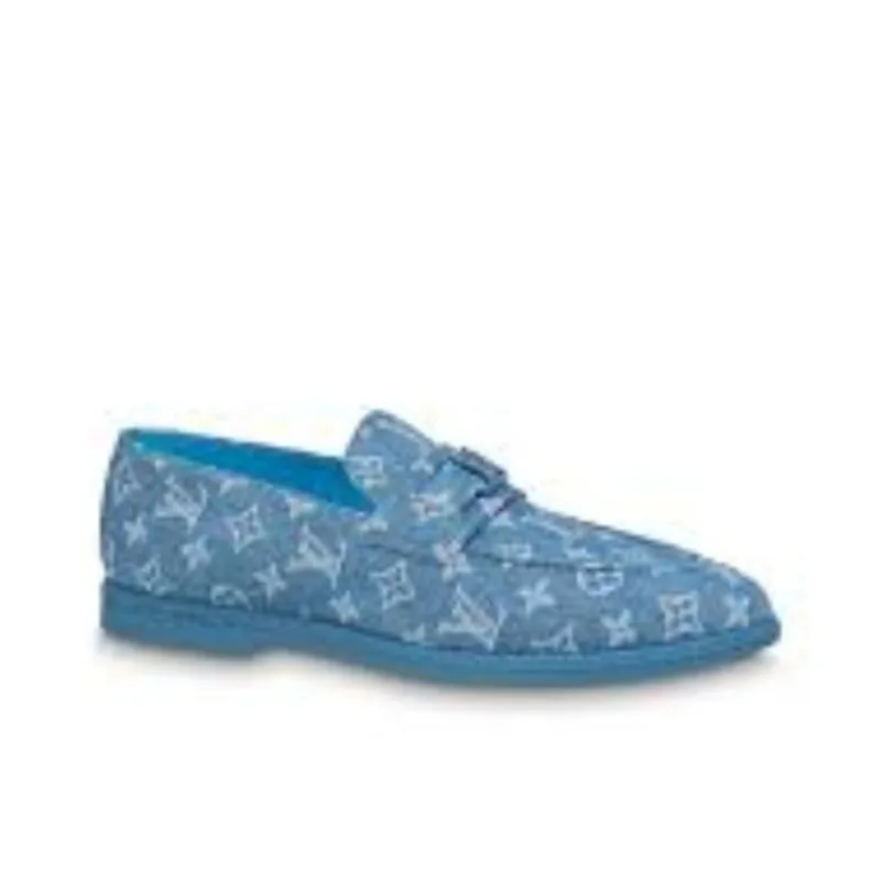 LOUIS VUITTON Estate Loafers Men's Blue-2