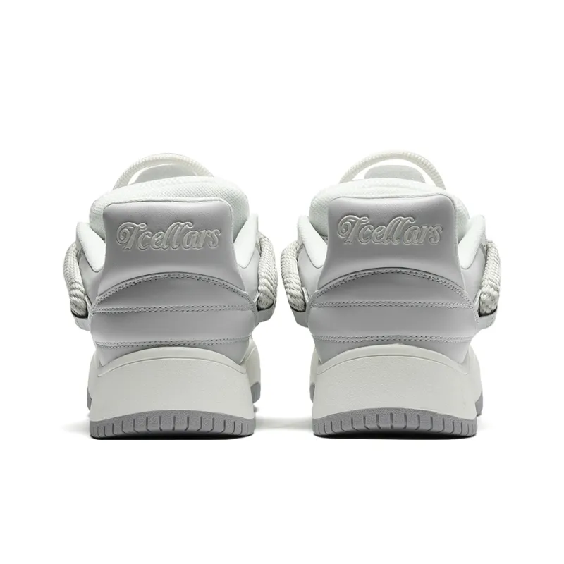 TCELLARS Low Top Skateboard Shoes Unisex Cream Gray-2