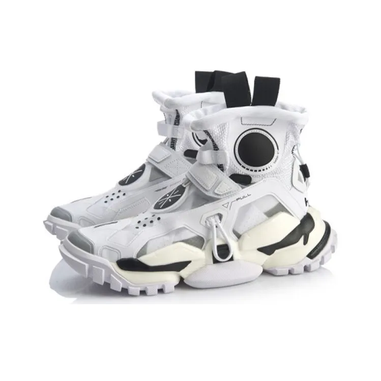 LiNing 2.0 Hi Dw High Top Sports Casual Shoes Unisex White Black-2