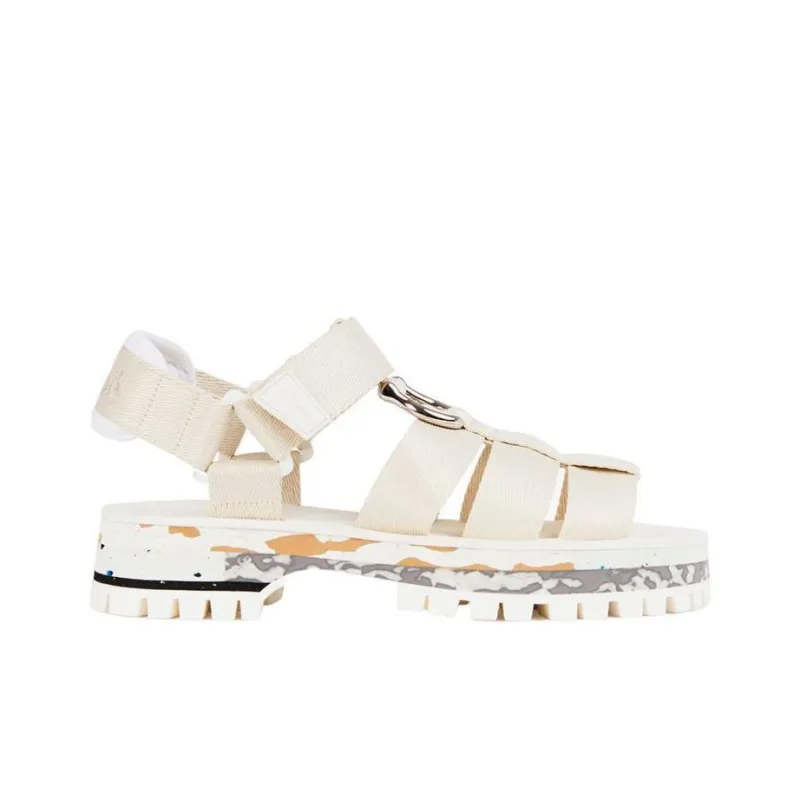 Chloe One Strap Sandals 4cm Women's White-1