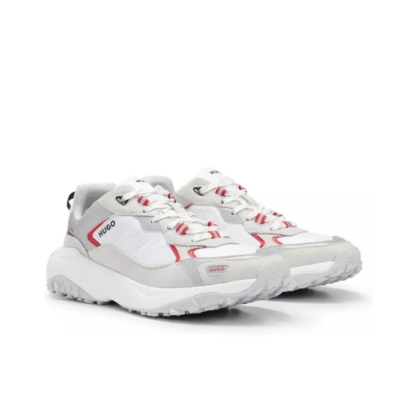 HUGO BOSS Low-Top Sports Casual Shoes Men's White Red-2