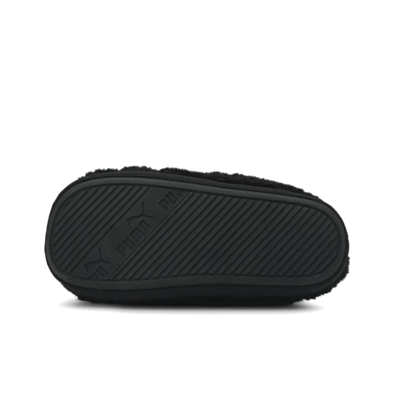 PUMA Scuff Sherpa Slippers 'Black'-5