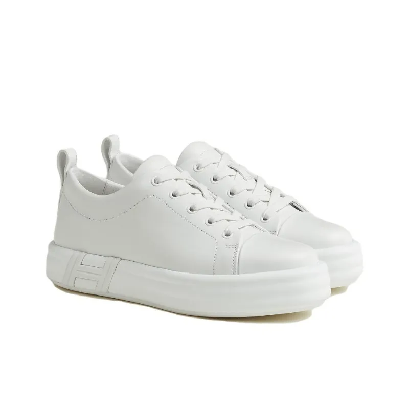 HERMES Happy Low Top Skateboard Shoes Women's White-3