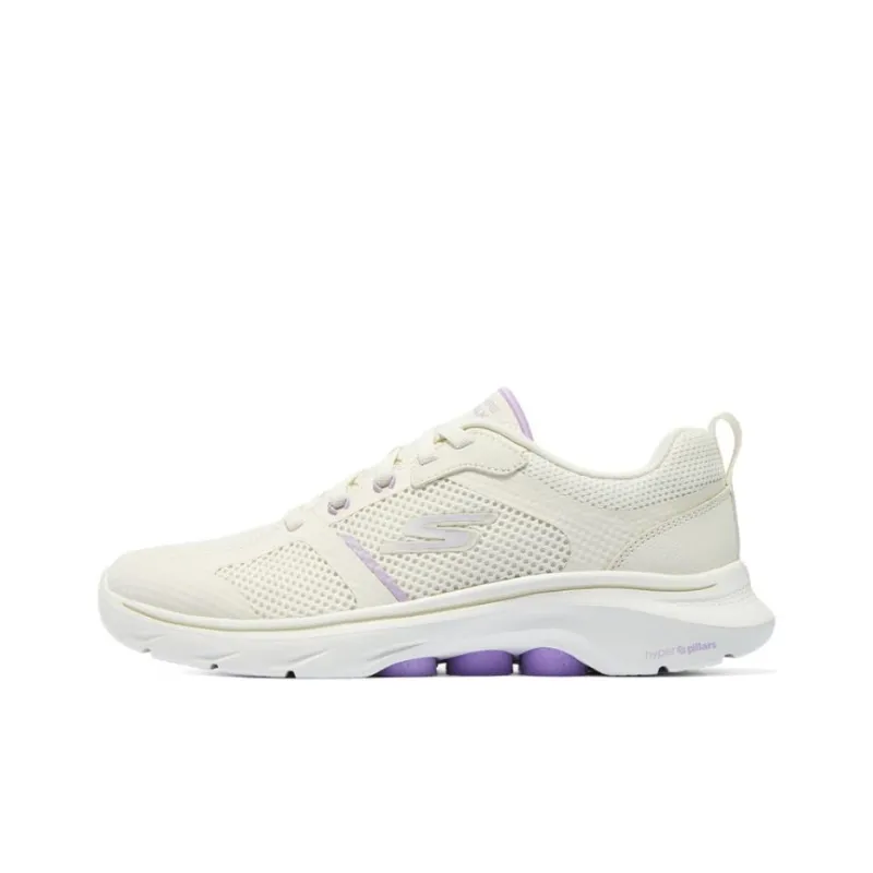 Skechers GO WALK 7 Slip Resistant Breathable Low Top Casual Running Shoes Women's Beige-0