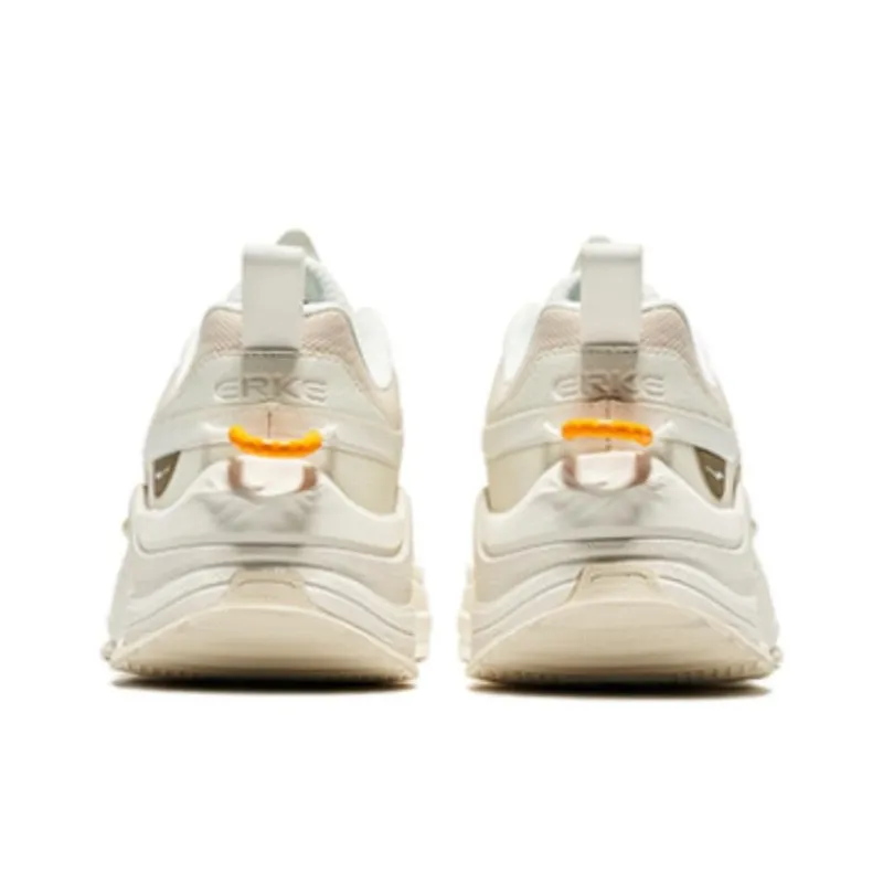 Erke Morning Mist Evening Mist Anti-Slip Wear-Resistant Low-Top Sports Casual Shoes White Brown-3
