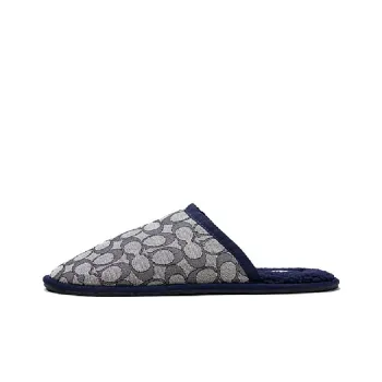 COACH Rubber Sole Quiet Closed Toe Slippers Men's Ocean Blue