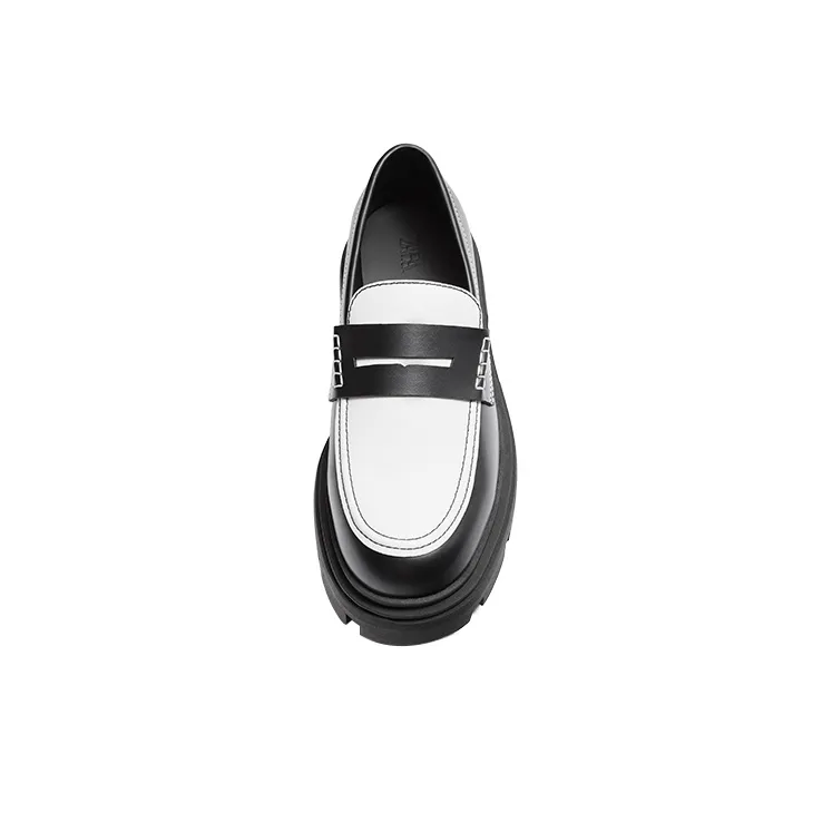 ZARA Loafers Men Black/White-2