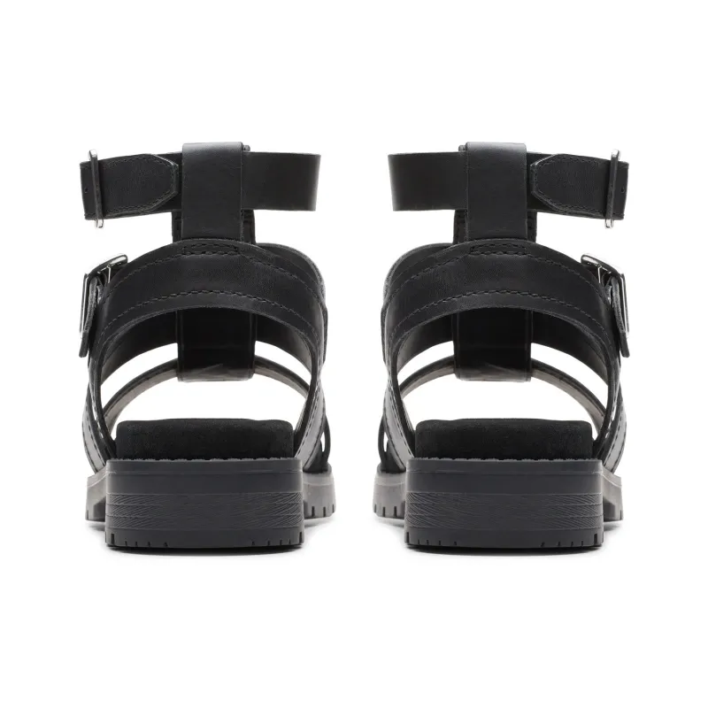 Clarks Roman Sandals Women's Black-3