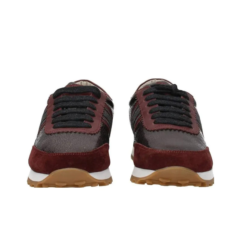 Brunello Cucinelli Low Top Sports Casual Shoes Women's Deep Red-1