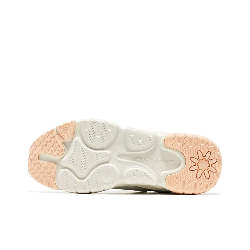 Erke Casual Shoes Women's Low Top Ivory White/Navy Blue-4