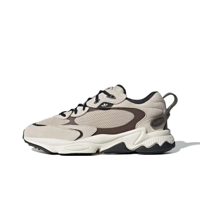 Adidas Originals Ozweego Wear Resistant Low Top Chunky Sneakers Unisex Beige Brown-0