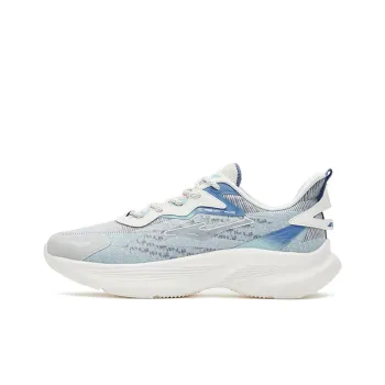 Erke Cushioned Anti Slip Wear Resistant Breathable Lightweight Low Top Casual Running Shoes Men's Blue