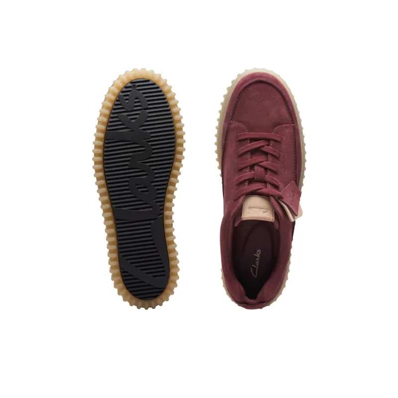Clarks Low Top Skateboard Shoes Men's Red-3