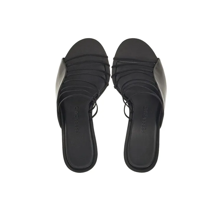 FERRAGAMO Slide Slippers Women's Black-3