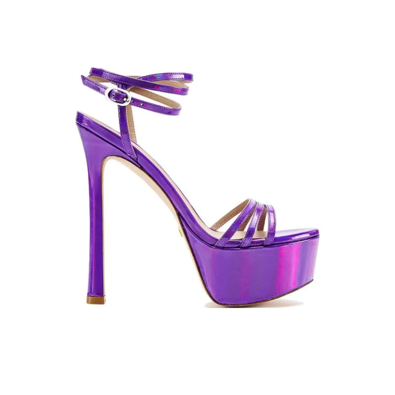 Stuart Weitzman/SW Soiree 145 Platform Sandal One-Strap Sandals 14.5cm Women's Purple-1