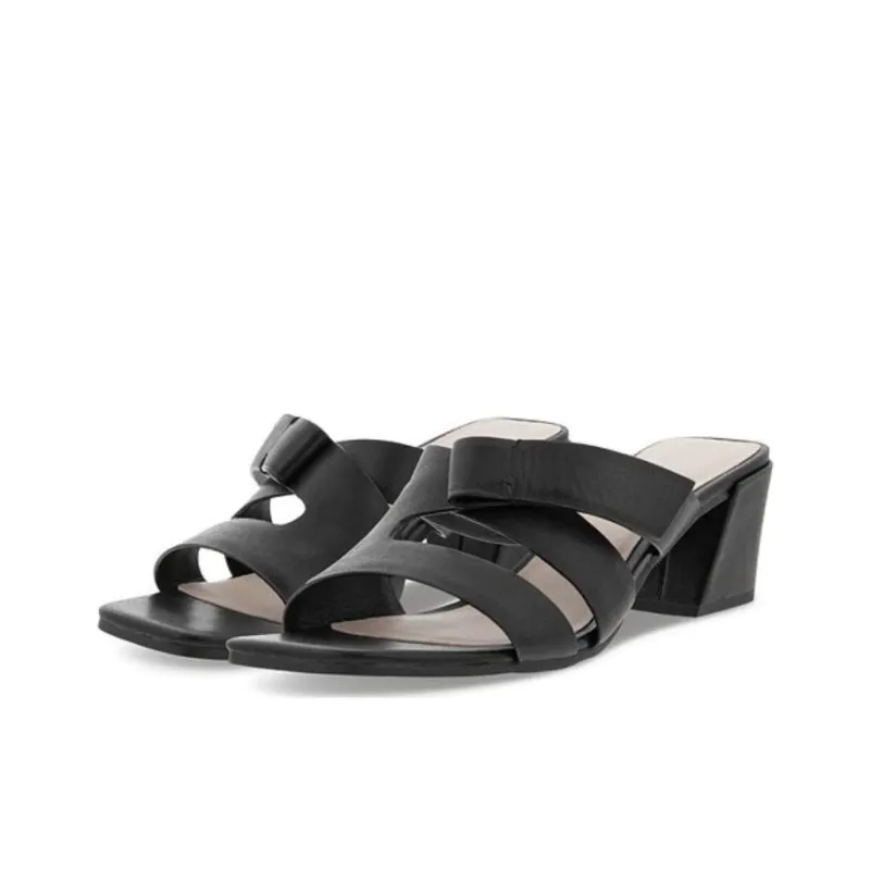 Ecco Rubber Sole Quiet Quick Dry Slide Slippers Women's Black-2