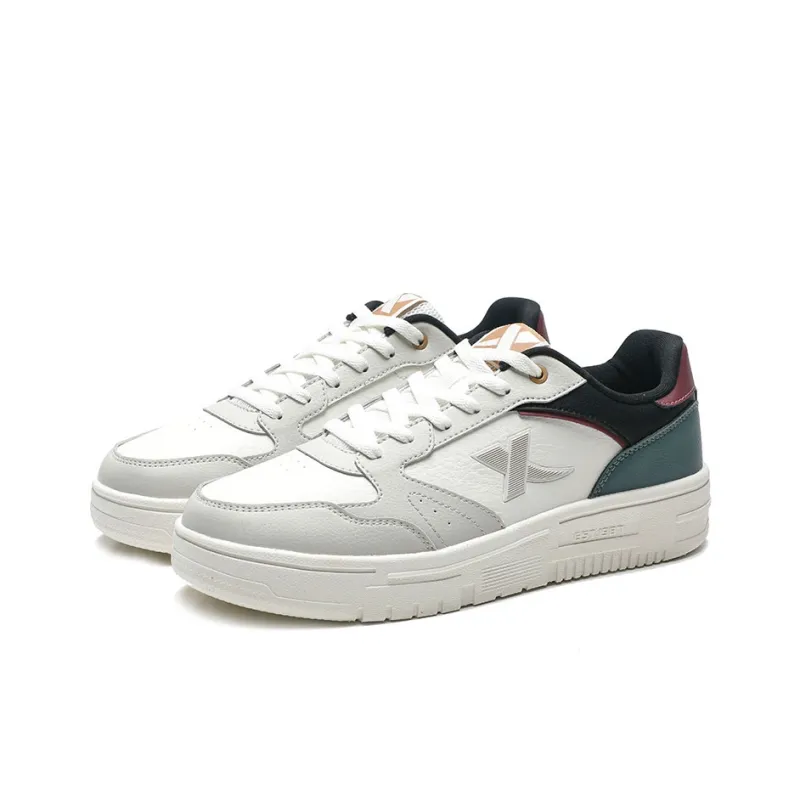 XTEP Anti Slip Wear Resistant Low Top Skateboard Shoes Men's White Gray-2