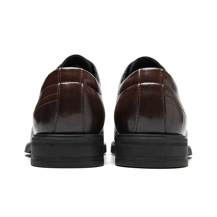 HLA Dress Shoes Men Low Top Black-3