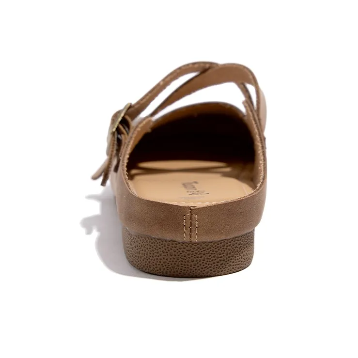 TUOPIN Vibram Sole Leather Patchwork Slip Resistant Abrasion Resistant Closed Toe Slippers Women's-3