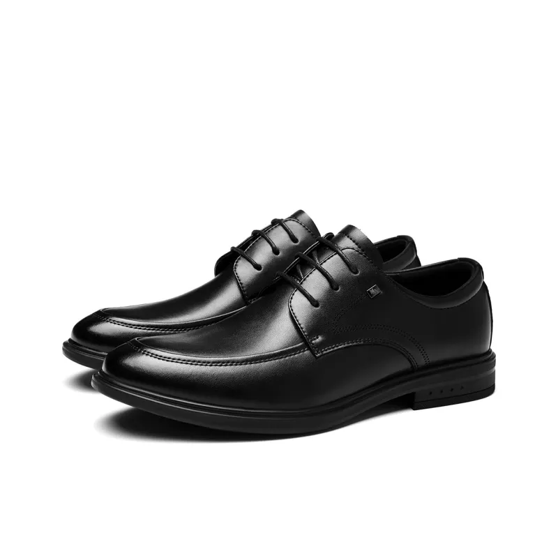 HLA Dress Shoes Men Black-1