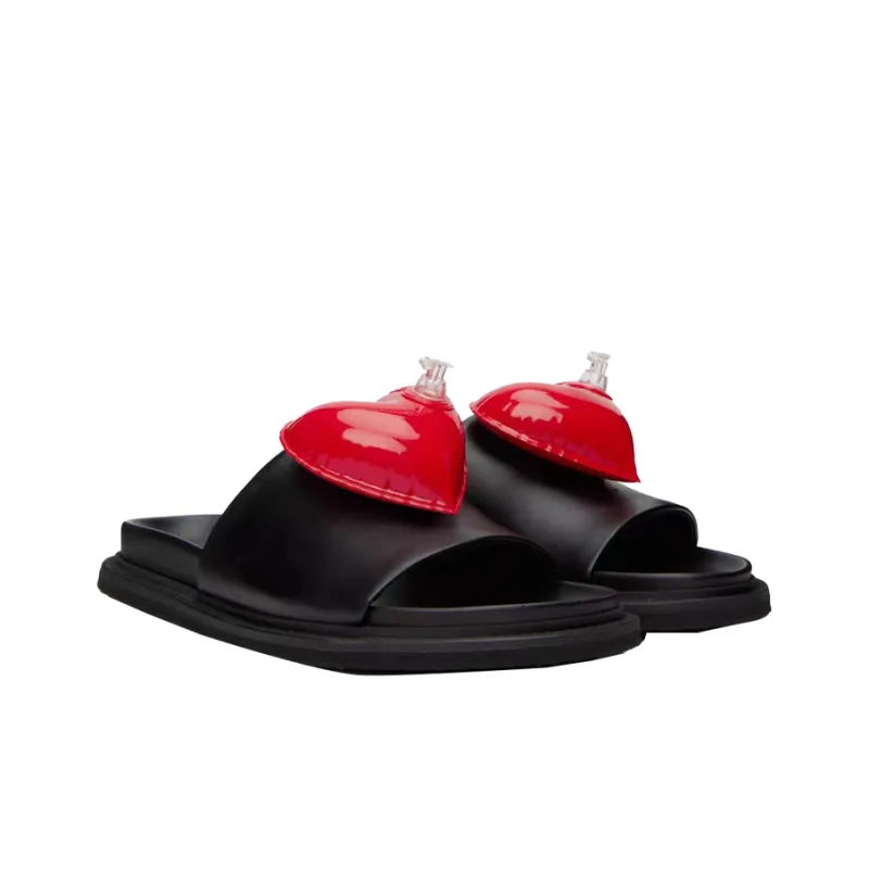 MOSCHINO Slide Slippers Women's Black-3