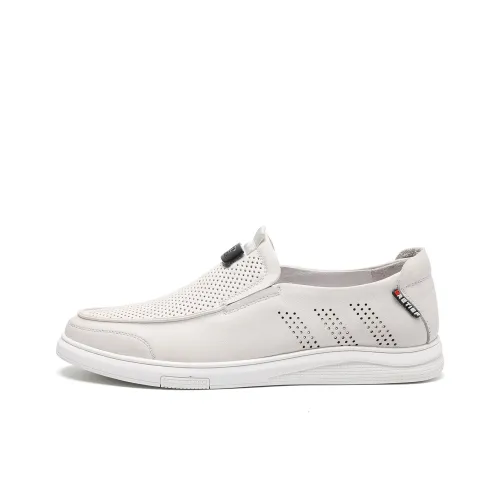 TRUMPPIPE Casual Shoes Men Low-Top White