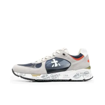 PREMIATA Breathable And Wear-resistant Low-Top Casual Shoes Men's Gray Blue