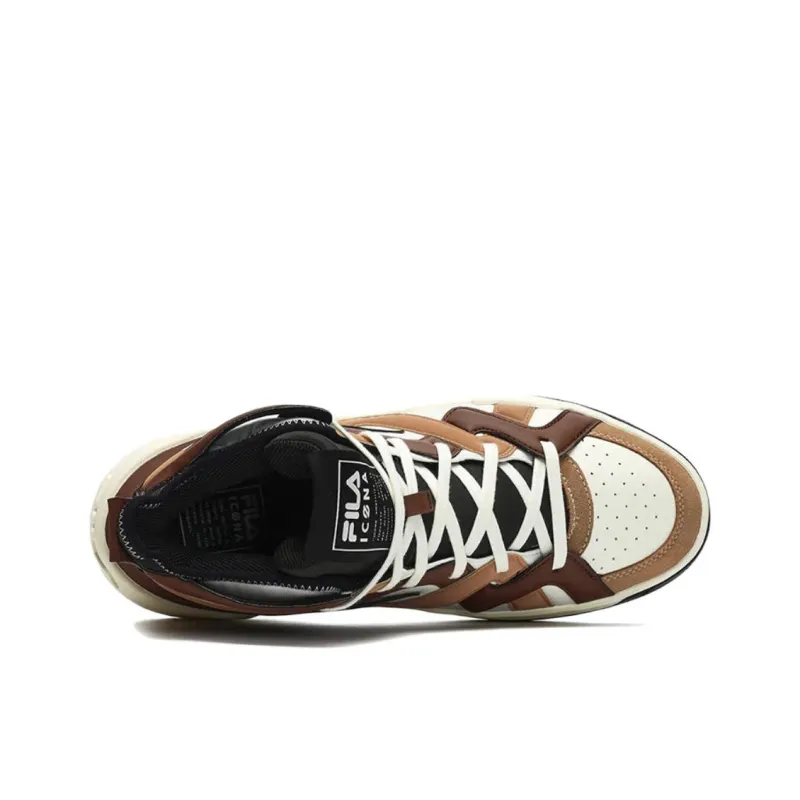FILA Salto F Mid Top Skateboard Shoes Men's Brown-2