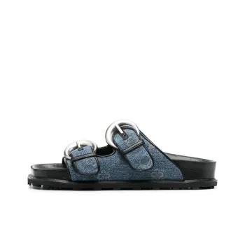 Marine Serre Regenerated Denim Monogram Sandals Women's