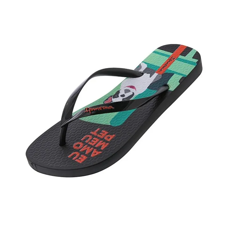 Ipanema Flip Flops Women's Black Green-2