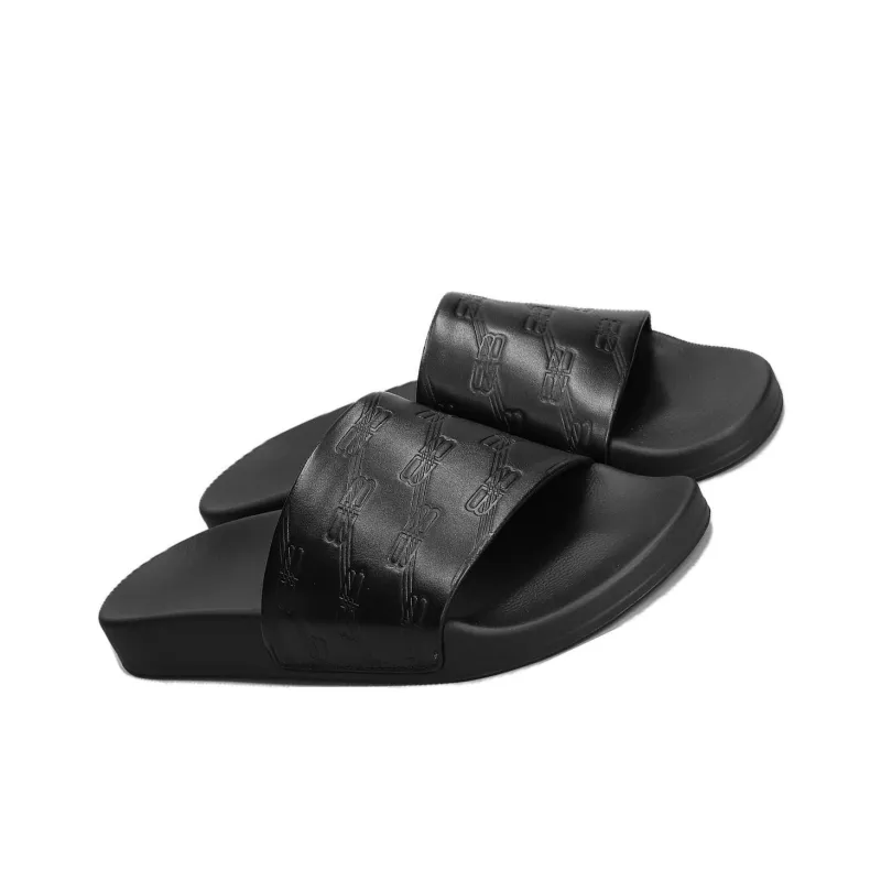 Balenciaga Logo Embossed Slides-3
