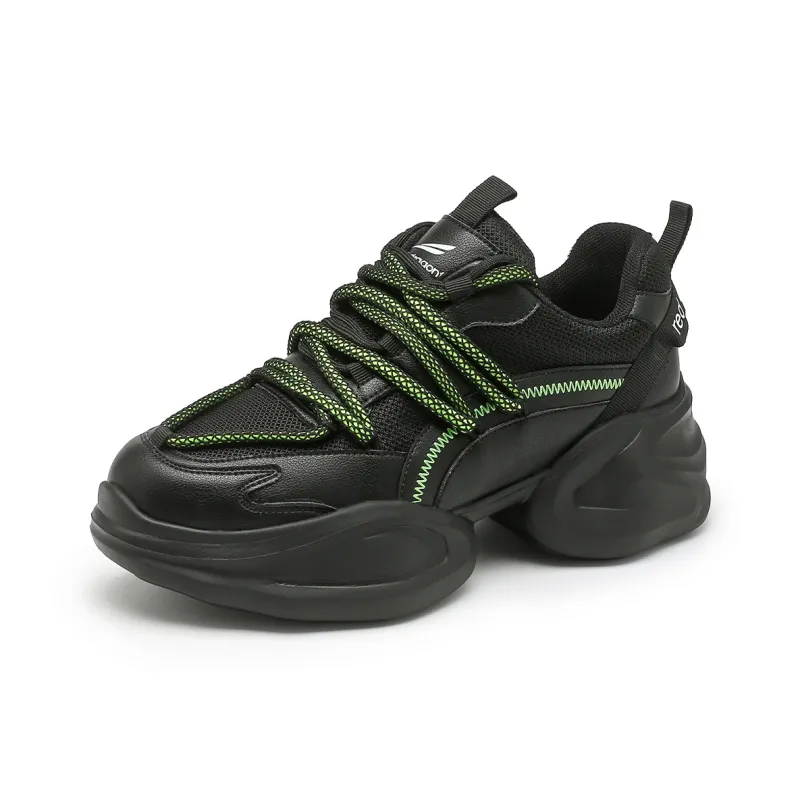 RED DRAGONFLY Height Increasing Low Top Chunky Sneakers 6cm Women's-1