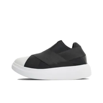FESSURA Low-Top Skateboard Shoes Unisex Black White