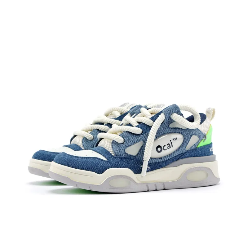 Ocai Low Top Skateboard Shoes Unisex Blue-1
