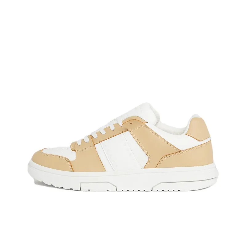 Tommy Hilfiger Abrasion Resistant Low Top Skateboard Shoes Men's White Yellow-0