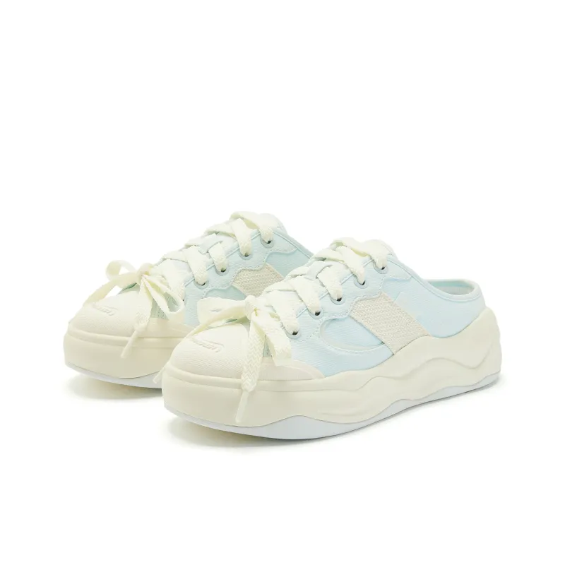 QIAODAN Coverage Slip Resistant, Abrasion Resistant, Lightweight Low Top Canvas Shoes Women's Blue-2