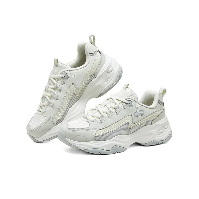 Skechers D'Lites 4.0 Shoes 'White Light Grey'-3