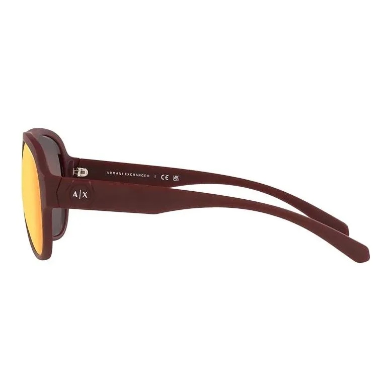 ARMANI EXCHANGEAE Oval Sunglasses Men's Red-2