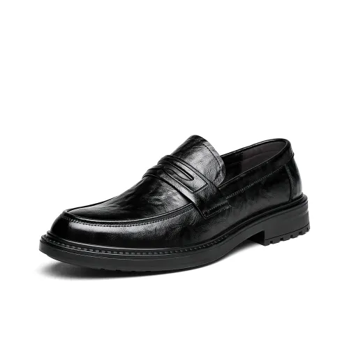 CHINT Dress Shoes Men Low Top Black