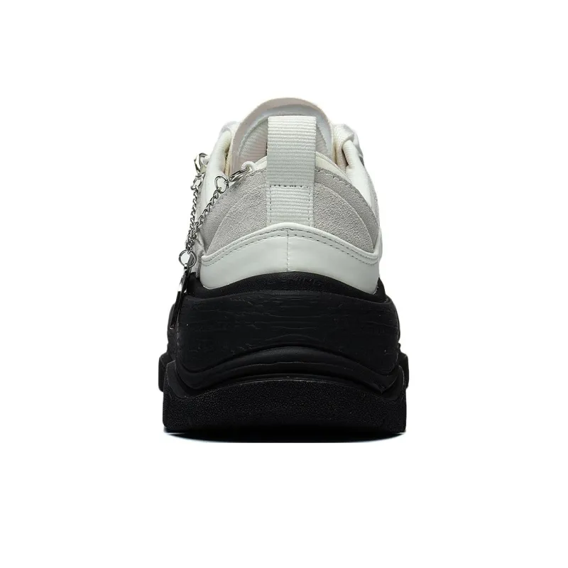 LiNing Anti Slip Wear Resistant Low Top Sports Casual Shoes Women's White Black-5