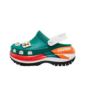 7-ELEVEN x Crocs Clogs Unisex Green Red Orange