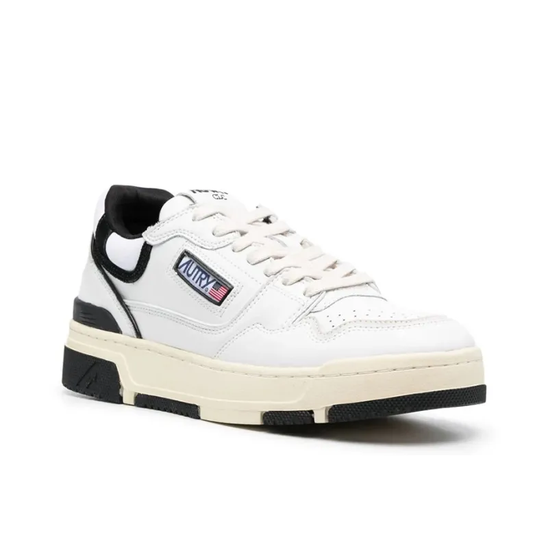 AUTRY Clc Leather Sneakers 'White Black'-1
