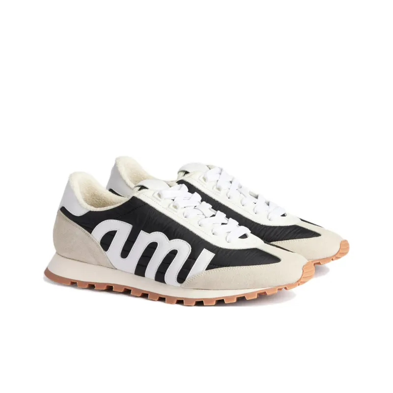 AMIPARIS Shock Absorbers With Slip Resistant And Abrasion Resistant Properties Low Top Casual Shoes Unisex Black White-3