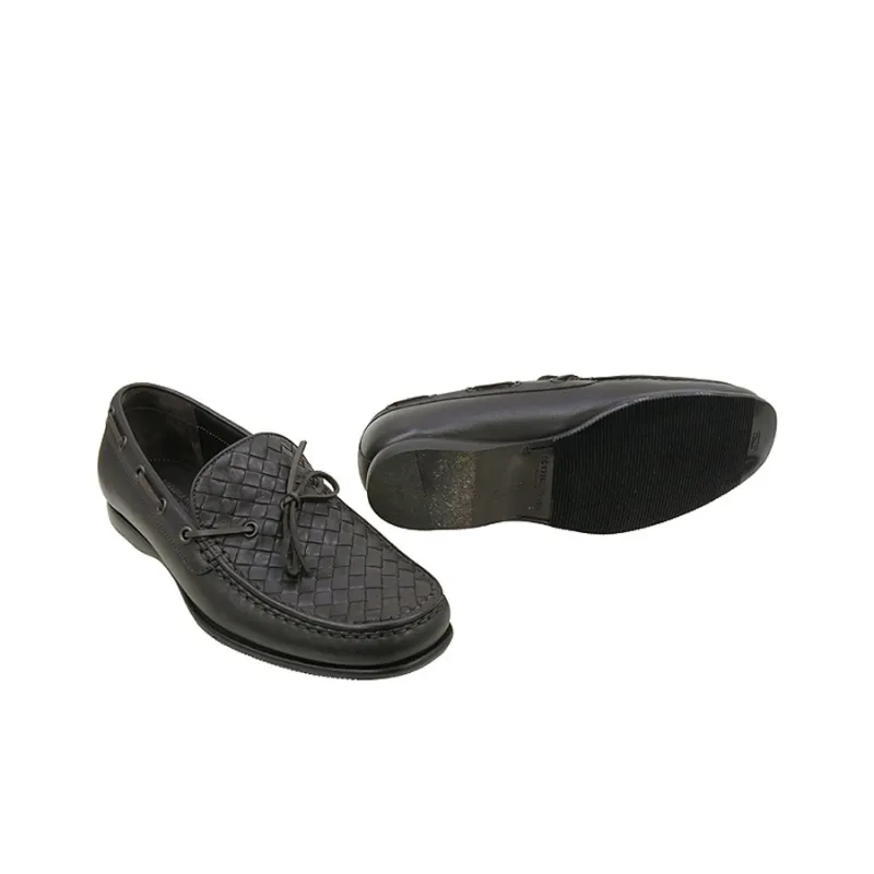 Bottega Veneta Casual Loafers Shoes Men's Dark Coffee-3