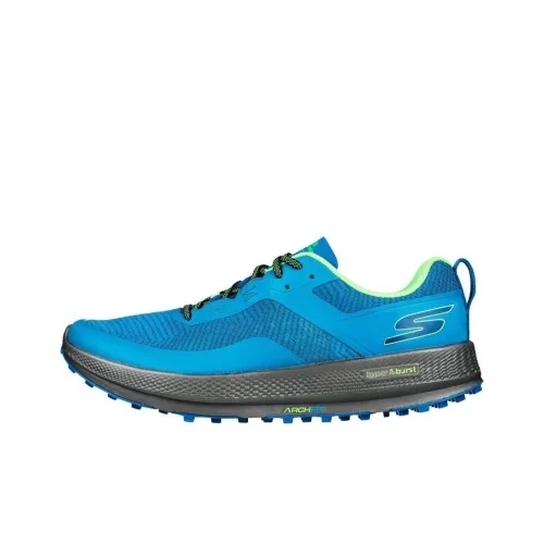 Skechers Go Run Trail Running Shoes Men Low-Top Blue/Green/White